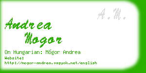andrea mogor business card
